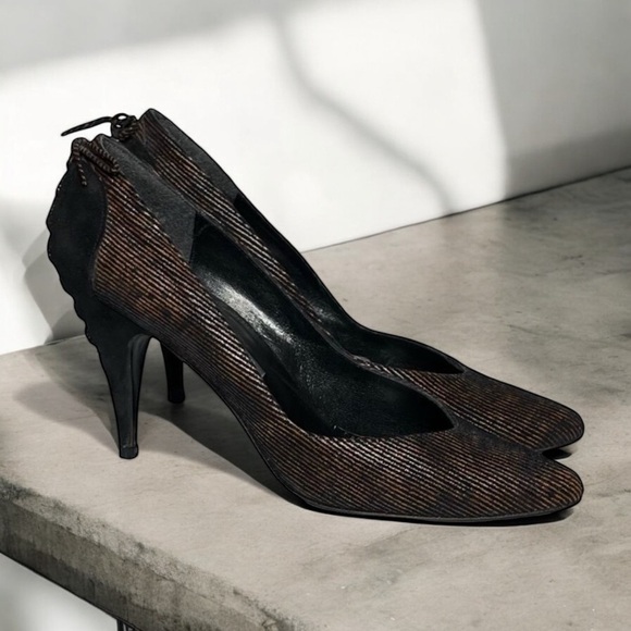 Stuart Weitzman | Suede 4” Heels Evening Wear Bow VTG 80’s - Picture 1 of 9